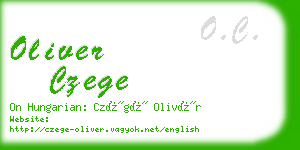 oliver czege business card